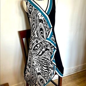 Christian Siriano Black & White Paisley Dress